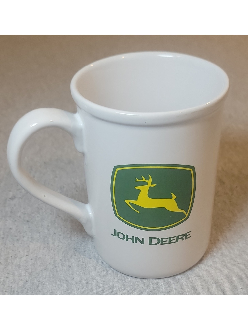 John Deere White Coffee Mug Green Yellow Logo Gibson Licensed Product